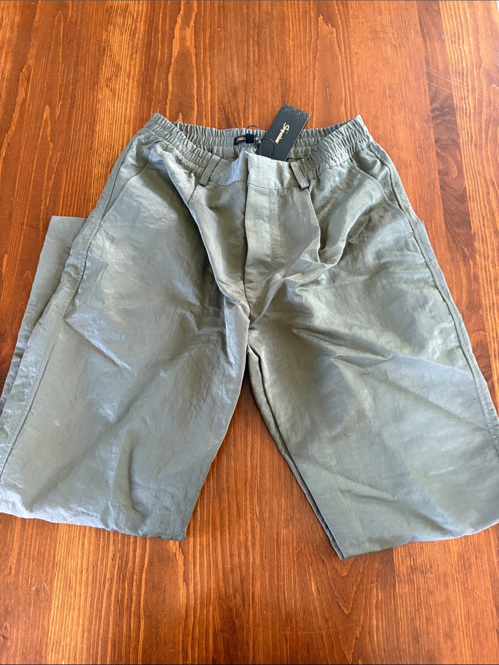 Shinestar Olive Green Elastic-Waist Casual Joggers